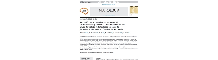 Asociación entre periodontitis, enfermedad cerebrovascular y demencia